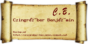 Czingráber Benjámin névjegykártya