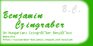 benjamin czingraber business card